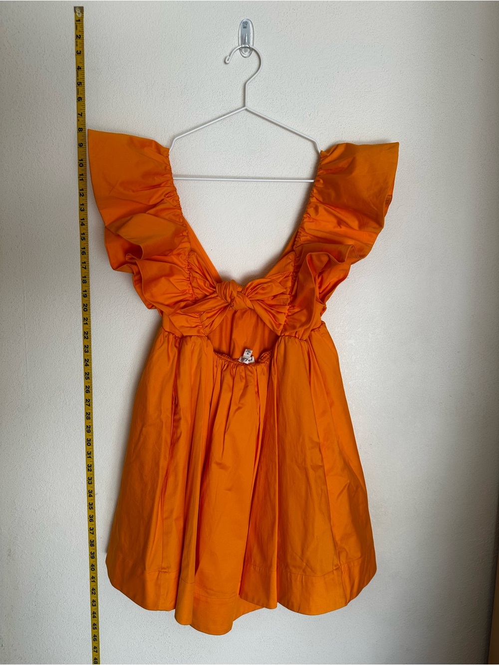 For Love & Lemons Orange Ruffle Mini Dress - Picture 2 of 4